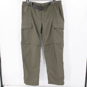 The North Face Pants Men XL L31 Cargo belted Hiking Convertible Climbing Green
